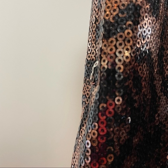 Zara Trf Sequins Animal Print V Neck Babydoll Tunic Dress w/Short Flutte… - Picture 9 of 11